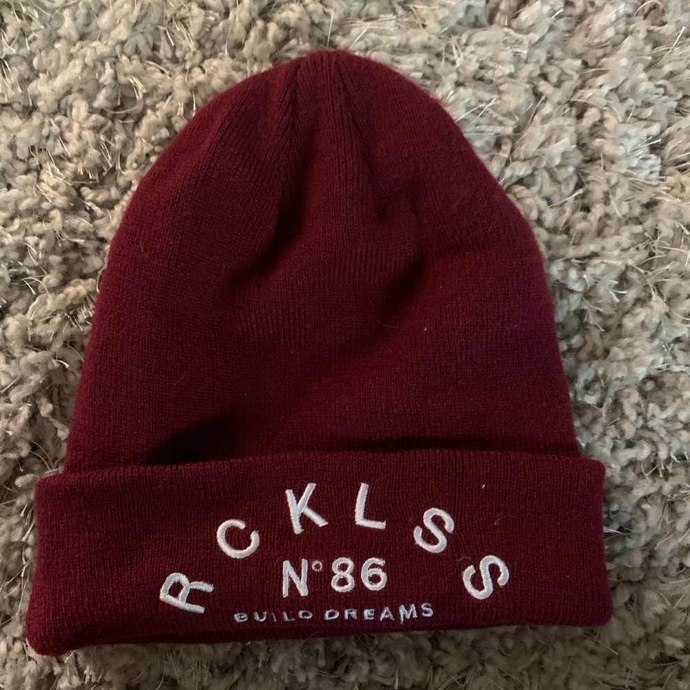 Maroon reckless beanie